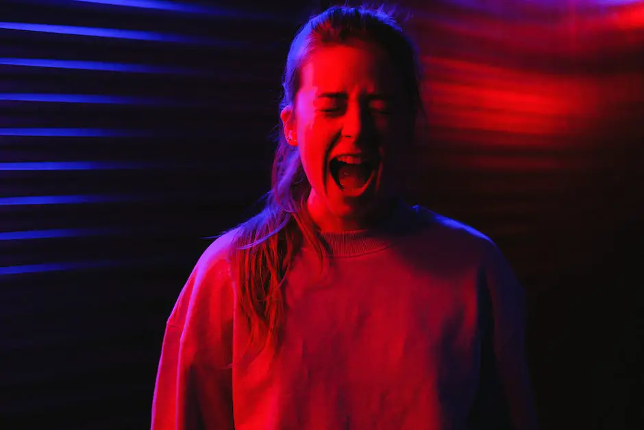 Image of a person waking up from a nightmare, representing the theme of the text and the struggle faced by individuals with PTSD related nightmares.