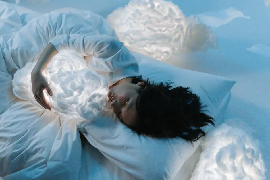 Image depicting a person sleeping and having dreams, symbolizing the science behind recurrent dream characters.