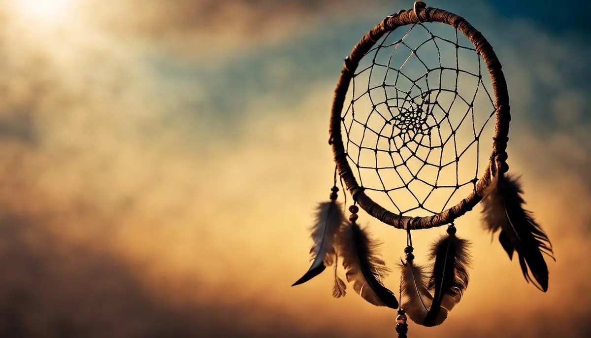 A close-up image of a dreamcatcher with teeth falling out, symbolizing the psychological concept of teeth decay dreams.
