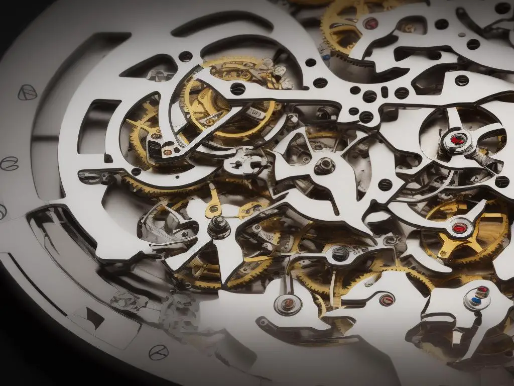 A clock with gears and cogs, symbolizing the concept of time travel.