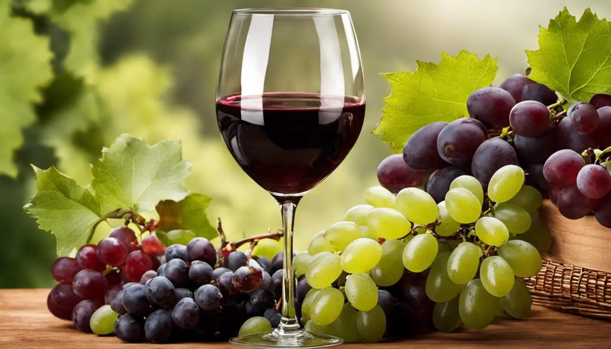 A visualization of wine and grapes as symbols, representing prosperity, celebration, satisfaction, and transformation.