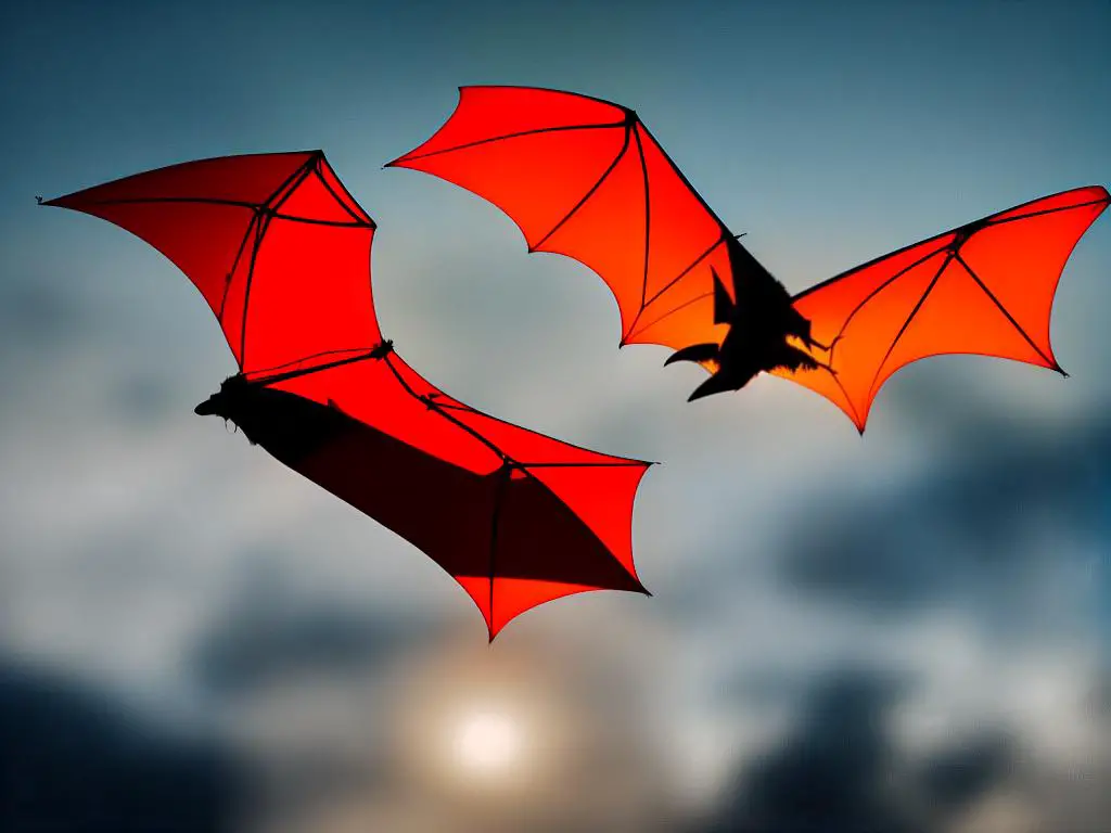 A bat flying against an orange background with the text 'bat dream symbolism' in bold letters.