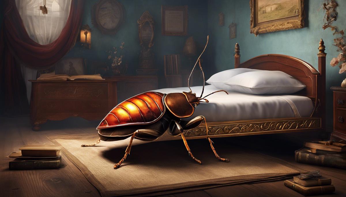 Image depicting the symbolism of bed bugs in dreams, showcasing their significance in various cultures and historical periods.