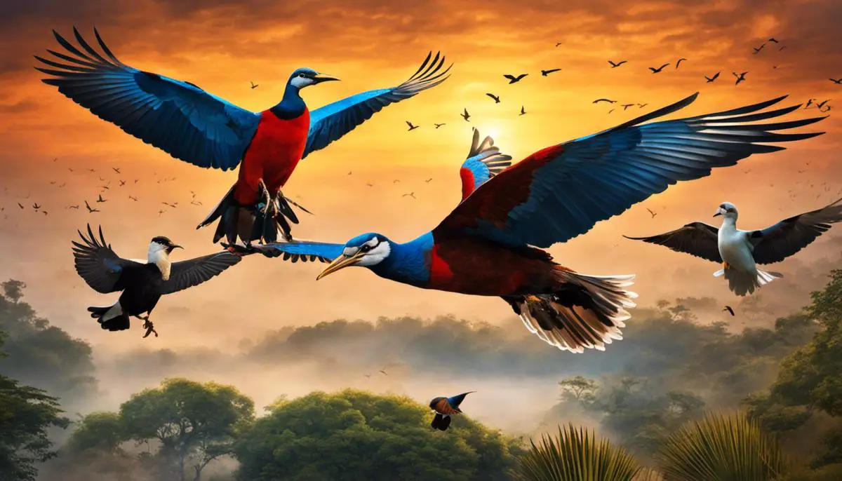 Image of various birds in Eastern cultures, representing freedom, spirituality, and a connection with nature.