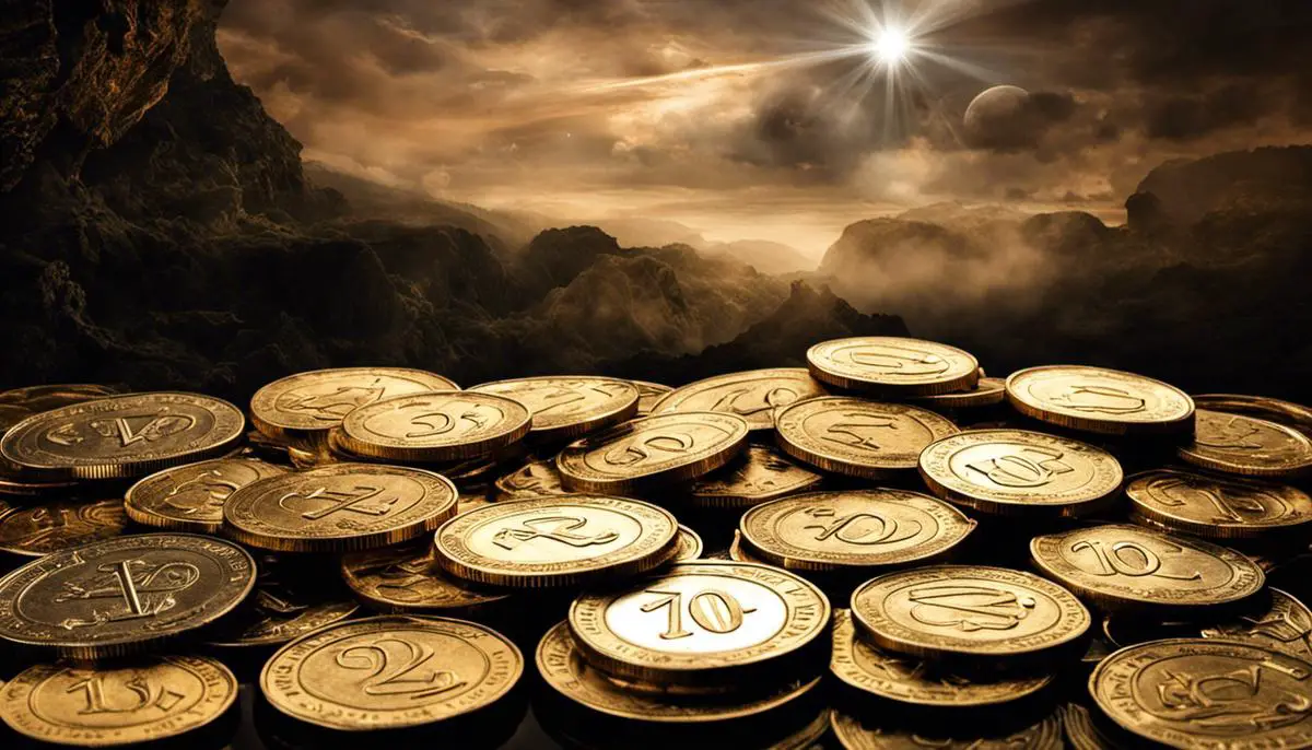 An image of coins in a dream, illustrating the mysterious nature of dream symbolism.