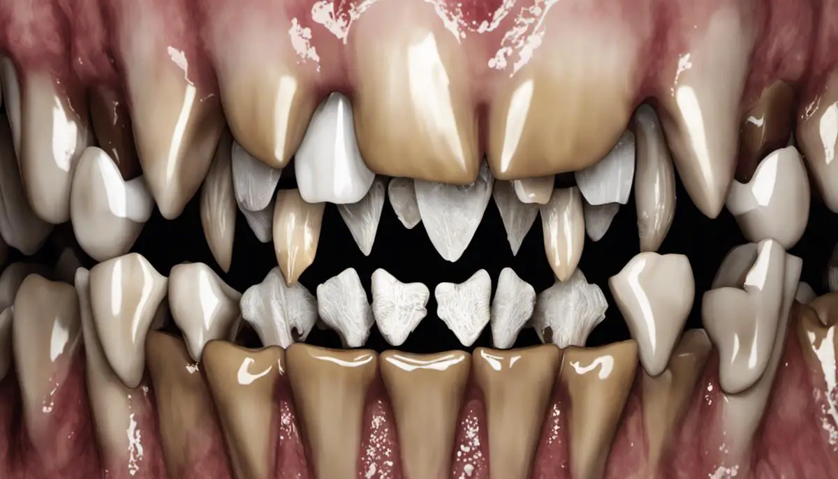 Image depicting decaying teeth, representing the theme of the text.