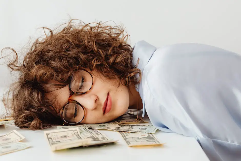 Illustration of a person sleeping with dollar bills floating above them, representing dreams about receiving dirty money