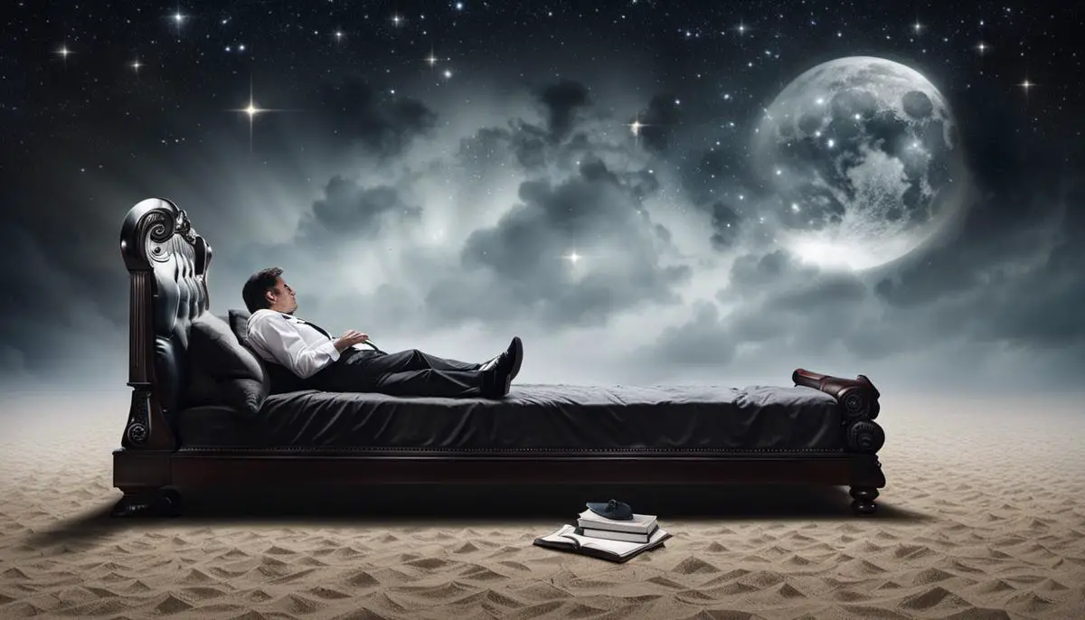 Image depicting a person dreaming about a celebrity death, symbolizing the mysterious and symbolic nature of dreams about celebrities dying.