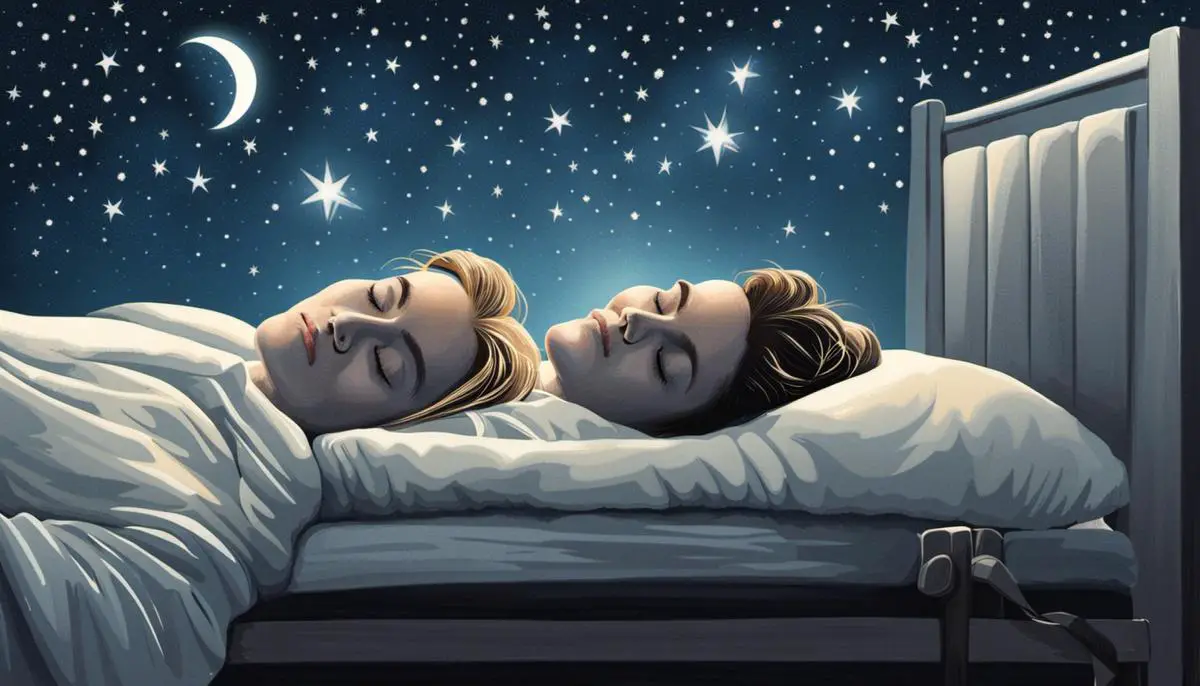 Illustration depicting a person sleeping and dreaming about celebrities dying