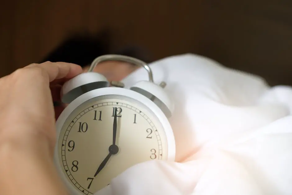 Image description: A person sleeping with a clock beside them, symbolizing irregular sleep patterns.