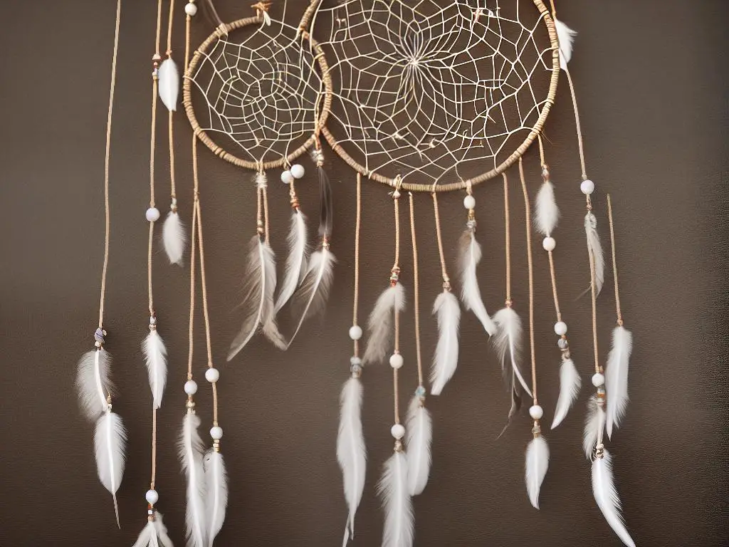 An image of a dreamcatcher, which is a symbolic object from Native American cultures believed to filter bad dreams and allow good dreams to pass through