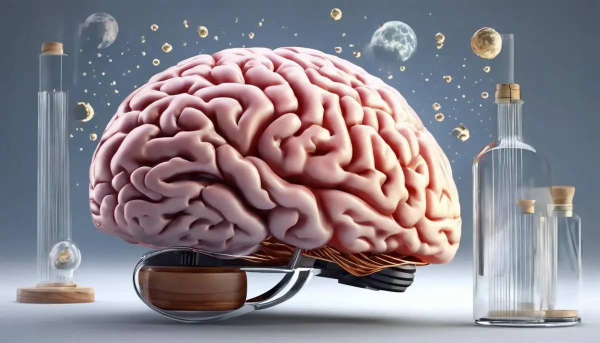 A brain with sleeping Zzz's floating above it, symbolizing the influence of nutrition on sleep quality
