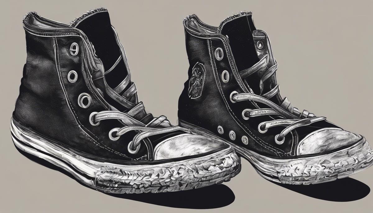Illustration of worn shoes representing the psychological implications in dreams.