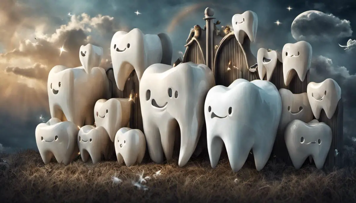 Image depicting various teeth symbols in dreams