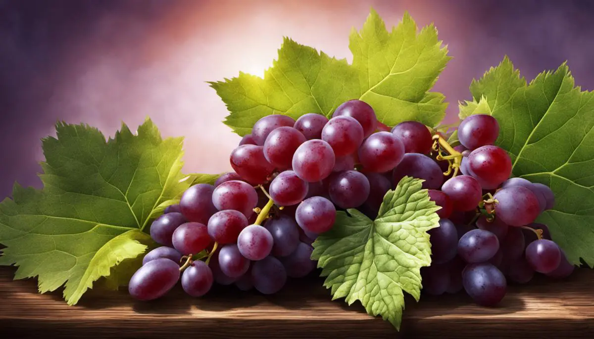 Illustration of a cluster of fresh grapes representing prosperity and success in dreams