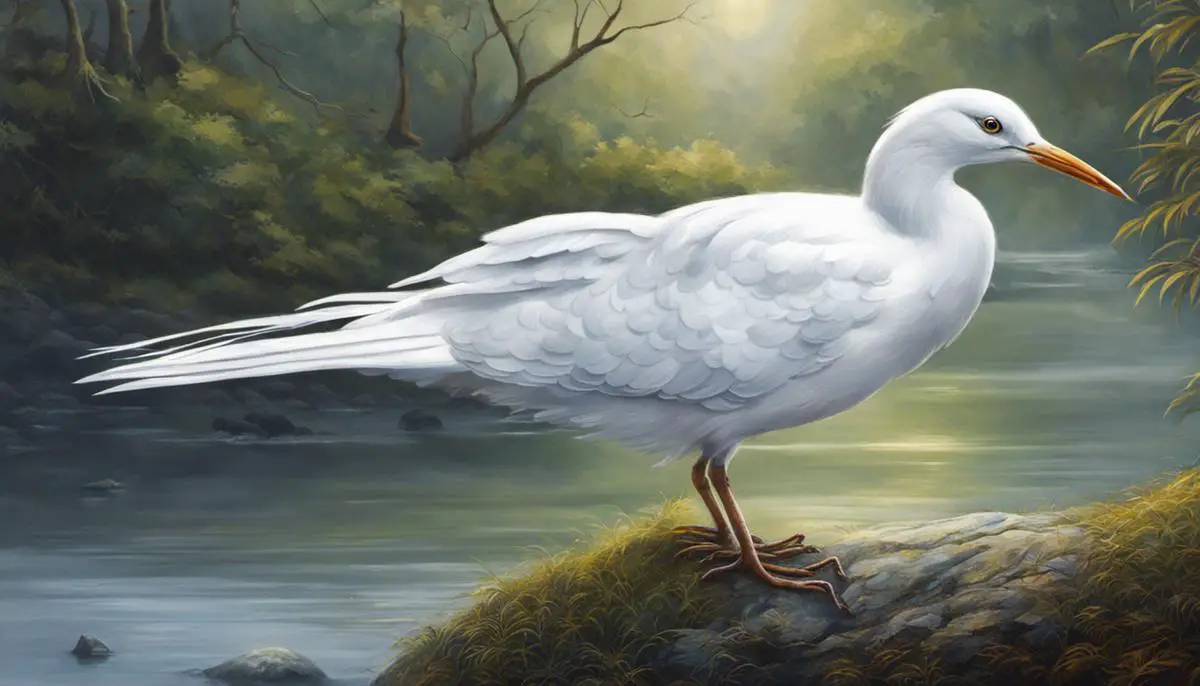 Image description: A white bird representing peace, purity, and spiritual connection in dreams